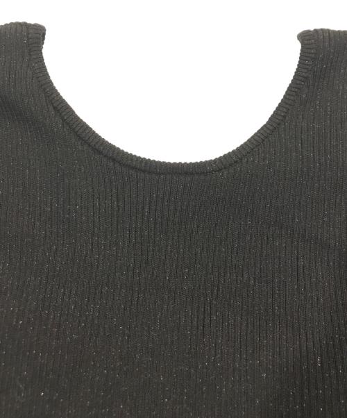 anuans（アニュアンス）anuans (アニュアンス) グリッターリブニットワンピース ブラック サイズ:Freeの古着・服飾アイテム