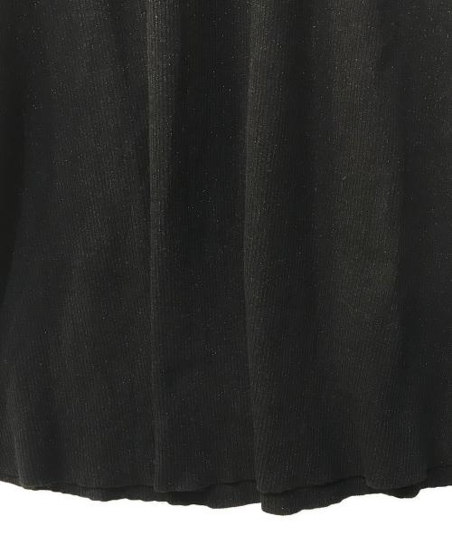 anuans（アニュアンス）anuans (アニュアンス) グリッターリブニットワンピース ブラック サイズ:Freeの古着・服飾アイテム