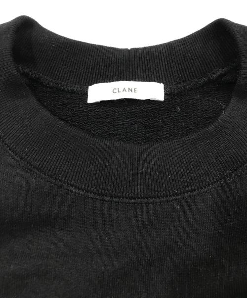 CLANE（クラネ）CLANE (クラネ) POWER SHOULDER SHORT SWEAT TOPS ブラック サイズ:1の古着・服飾アイテム