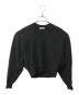CLANE（クラネ）の古着「POWER SHOULDER SHORT SWEAT TOPS」｜ブラック