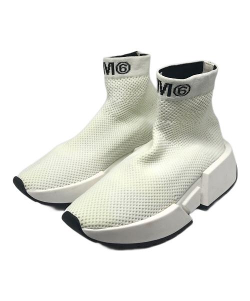 MM6 Maison Margiela（エムエムシックスメゾンマルジェラ）MM6 Maison Margiela (エムエムシックス メゾンマルジェラ) ソックススニーカー ブラック サイズ:38の古着・服飾アイテム