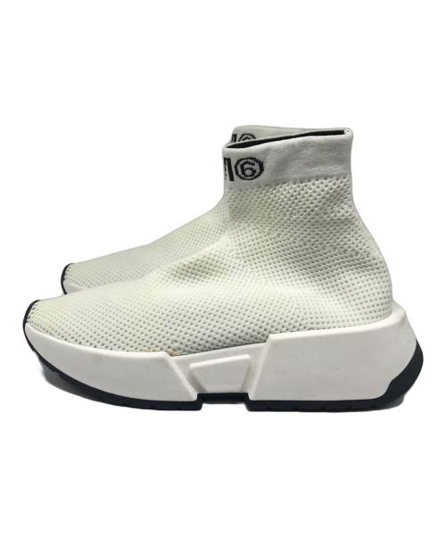 MM6 Maison Margiela（エムエムシックスメゾンマルジェラ）MM6 Maison Margiela (エムエムシックス メゾンマルジェラ) ソックススニーカー ブラック サイズ:38の古着・服飾アイテム