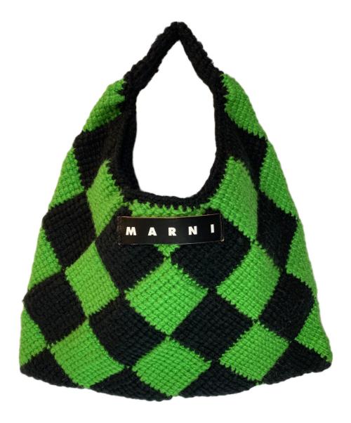 MARNI（マルニ）MARNI (マルニ) テックウールバッグ ブラック×グリーンの古着・服飾アイテム