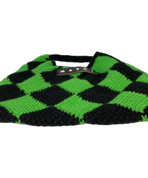 MARNI（マルニ）MARNI (マルニ) テックウールバッグ ブラック×グリーンの古着・服飾アイテム