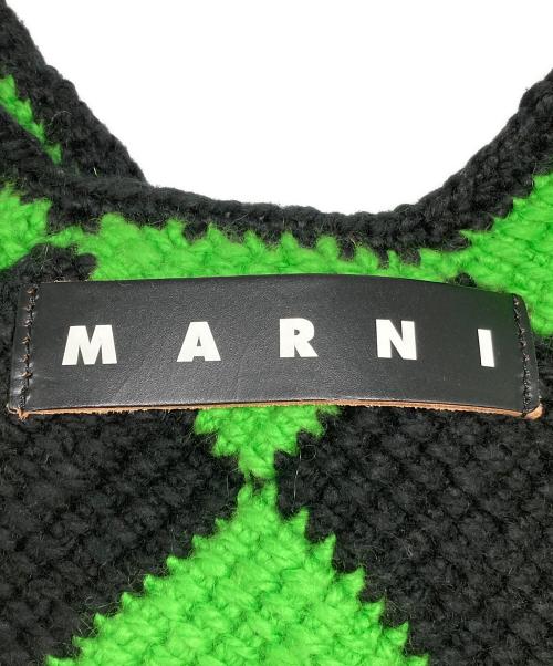 MARNI（マルニ）MARNI (マルニ) テックウールバッグ ブラック×グリーンの古着・服飾アイテム