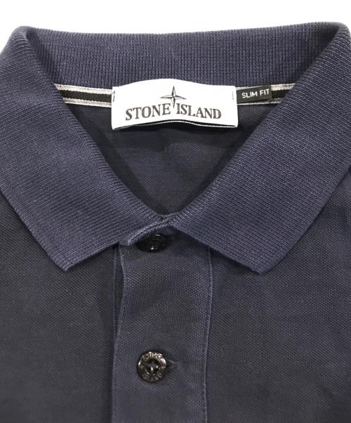 STONE ISLAND（ストーンアイランド）STONE ISLAND (ストーンアイランド) ロゴパッチポロシャツ ネイビー サイズ:Sの古着・服飾アイテム