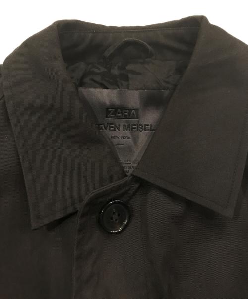 ZARA（ザラ）ZARA (ザラ) STEVEN MEISEL (スティーヴン マイゼル) ステンカラーコート ブラック サイズ:XSの古着・服飾アイテム