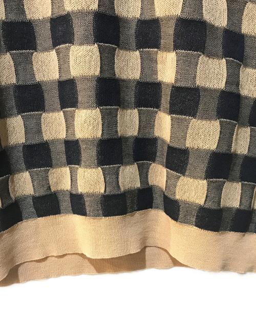 Pal'las Palace（パラスパレス）Pal'las Palace (パラスパレス) １６ＧＣ／Ｎｙハイゲージリンクス編みベスト ブラウンの古着・服飾アイテム