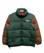 FIRST DOWNファーストダウン）の古着「リバーシブルダウンジャケット」｜グリーン×ブラウン