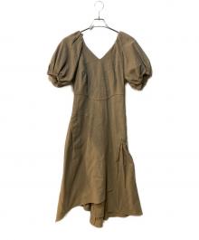 CASA FLINE（カーサフライン）の古着「ボリュームマーメイドドレス」｜ブラウン