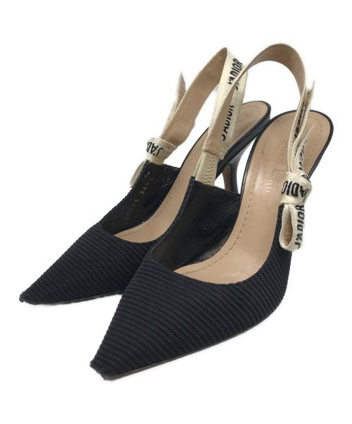 Christian Dior（クリスチャン ディオール）Christian Dior (クリスチャン ディオール) J'ADIORスリングバックパンプス ブラック サイズ:341/2の古着・服飾アイテム