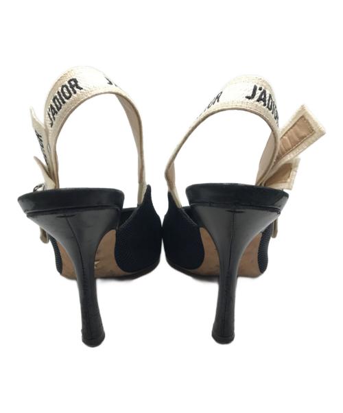 Christian Dior（クリスチャン ディオール）Christian Dior (クリスチャン ディオール) J'ADIORスリングバックパンプス ブラック サイズ:341/2の古着・服飾アイテム