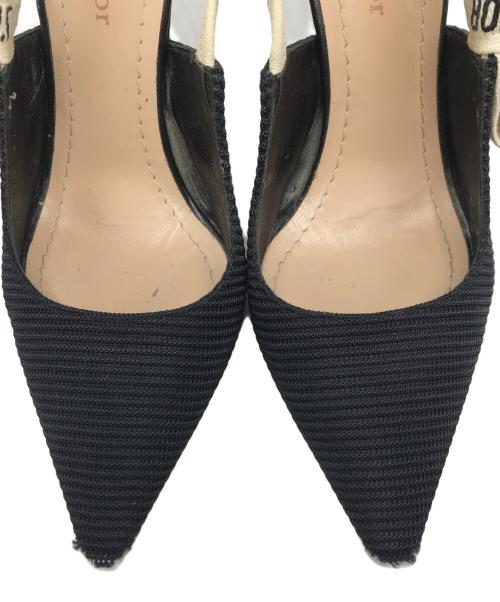 Christian Dior（クリスチャン ディオール）Christian Dior (クリスチャン ディオール) J'ADIORスリングバックパンプス ブラック サイズ:341/2の古着・服飾アイテム