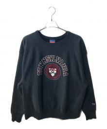 Champion REVERSE WEAVE（チャンピオン リバース ウィーブ）の古着「プリントスウェット」｜ネイビー