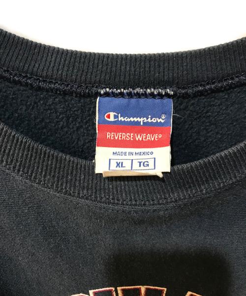 Champion REVERSE WEAVE（チャンピオン リバース ウィーブ）Champion REVERSE WEAVE (チャンピオン リバース ウィーブ) プリントスウェット ネイビー サイズ:XLの古着・服飾アイテム