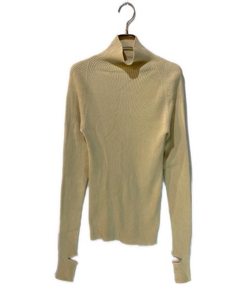 ETRE TOKYO（エトレトウキョウ）ETRE TOKYO (エトレトウキョウ) ホールガーメントリブトップス イエロー サイズ:Freeの古着・服飾アイテム