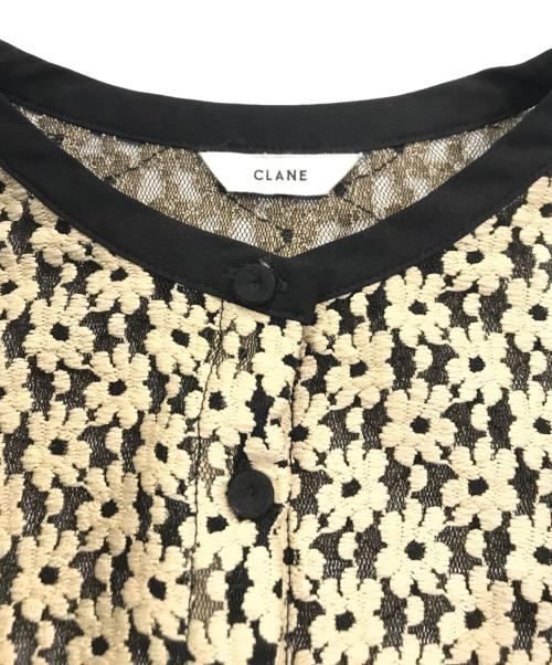 CLANE（クラネ）CLANE (クラネ) 3Dフラワーレースカーディガン イエロー サイズ:1の古着・服飾アイテム