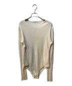 ETRE TOKYOエトレトウキョウ）の古着「ダブルクロスサムホールボディースーツ」｜アイボリー