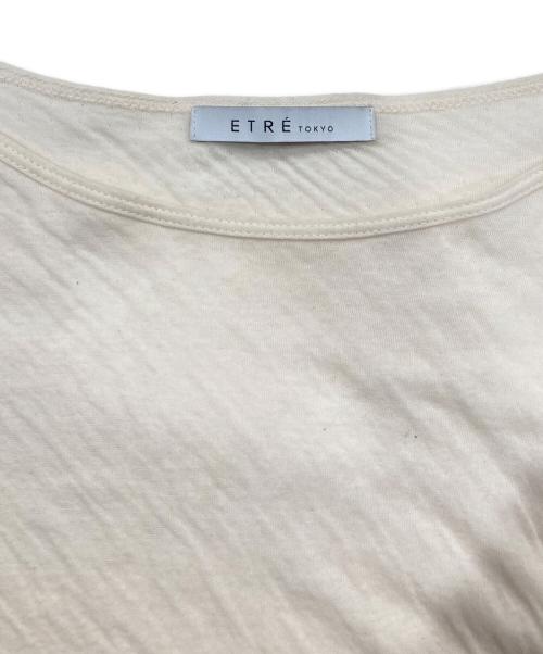 ETRE TOKYO（エトレトウキョウ）ETRE TOKYO (エトレトウキョウ) ダブルクロスサムホールボディースーツ アイボリー サイズ:Freeの古着・服飾アイテム