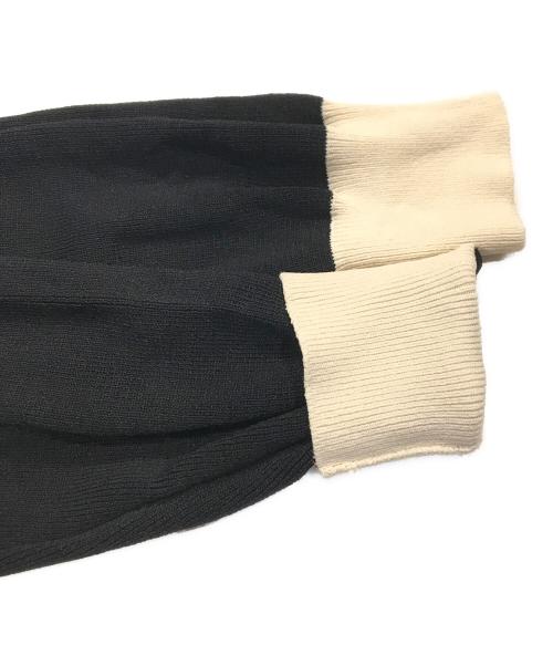 Loulou Willoughby（ルルウィルビー）Loulou Willoughby (ルルウィルビー) バイカラーカーディガン ブラック サイズ:2の古着・服飾アイテム