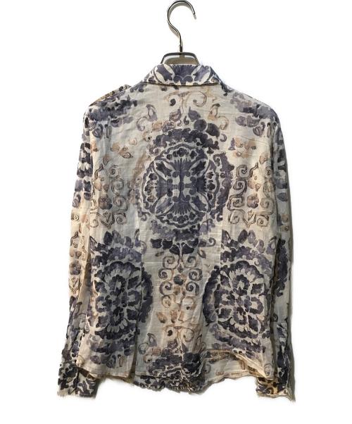 TORY BURCH（トリーバーチ）TORY BURCH (トリーバーチ) 総柄シャツ ベージュ×パープル サイズ:4の古着・服飾アイテム