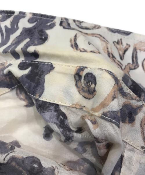 TORY BURCH（トリーバーチ）TORY BURCH (トリーバーチ) 総柄シャツ ベージュ×パープル サイズ:4の古着・服飾アイテム