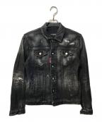 DSQUARED2ディースクエアード）の古着「ダメージ加工 デニムジャケット」｜グレー