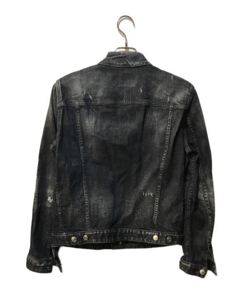 DSQUARED2（ディースクエアード）DSQUARED2 (ディースクエアード) ダメージ加工 デニムジャケット グレー サイズ:44の古着・服飾アイテム