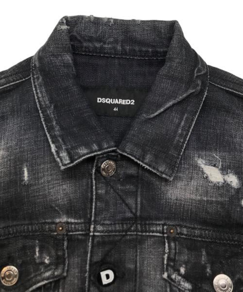 DSQUARED2（ディースクエアード）DSQUARED2 (ディースクエアード) ダメージ加工 デニムジャケット グレー サイズ:44の古着・服飾アイテム