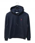 AMIPARISアミパリス）の古着「ハートロゴプルオーバーパーカー」｜ネイビー