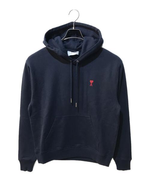 AMIPARIS（アミパリス）AMIPARIS (アミパリス) ハートロゴプルオーバーパーカー ネイビー サイズ:Sの古着・服飾アイテム