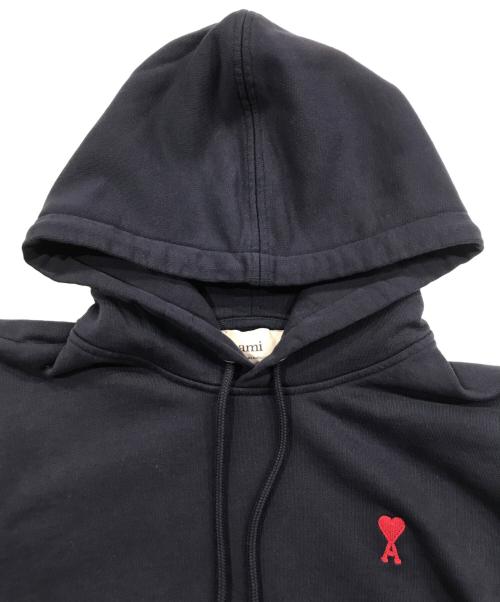 AMIPARIS（アミパリス）AMIPARIS (アミパリス) ハートロゴプルオーバーパーカー ネイビー サイズ:Sの古着・服飾アイテム