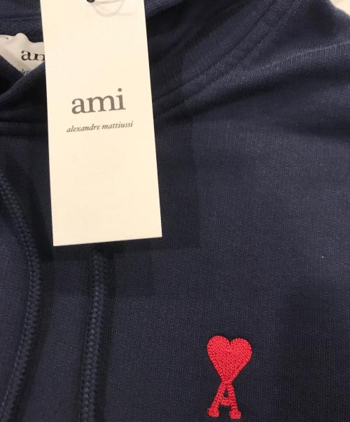 AMIPARIS（アミパリス）AMIPARIS (アミパリス) ハートロゴプルオーバーパーカー ネイビー サイズ:Sの古着・服飾アイテム