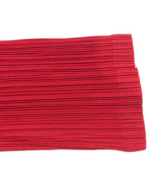 PLEATS PLEASE（プリーツプリーズ）PLEATS PLEASE (プリーツプリーズ) プリーツワンピース レッド サイズ:3の古着・服飾アイテム