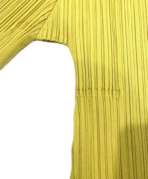 PLEATS PLEASE（プリーツプリーズ）PLEATS PLEASE (プリーツプリーズ) プリーツ半袖ワンピース イエロー サイズ:-の古着・服飾アイテム