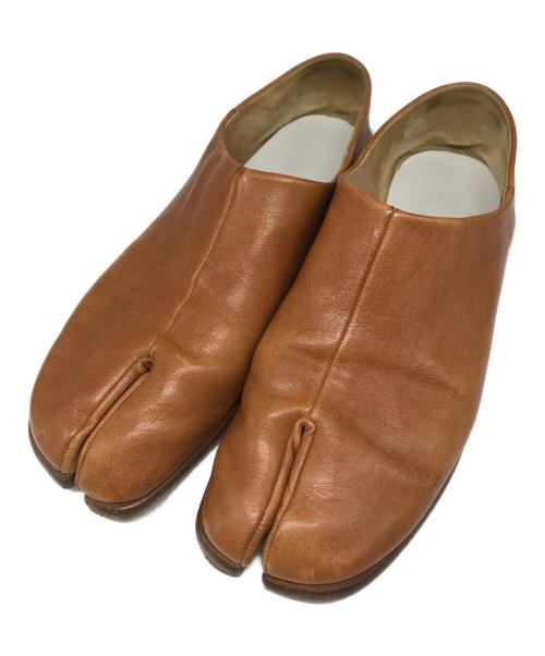 Maison Margiela（メゾンマルジェラ）Maison Margiela (メゾンマルジェラ) レザー足袋シューズ ブラウン サイズ:41の古着・服飾アイテム