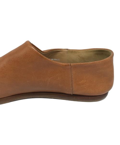 Maison Margiela（メゾンマルジェラ）Maison Margiela (メゾンマルジェラ) レザー足袋シューズ ブラウン サイズ:41の古着・服飾アイテム