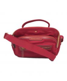 ANYA HINDMARCH（アニヤ・ハインドマーチ）の古着「マルチポケットナイロンクロスボディ」｜レッド