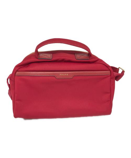 ANYA HINDMARCH（アニヤ・ハインドマーチ）ANYA HINDMARCH (アニヤハインドマーチ) マルチポケットナイロンクロスボディ レッドの古着・服飾アイテム