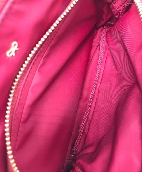 ANYA HINDMARCH（アニヤ・ハインドマーチ）ANYA HINDMARCH (アニヤハインドマーチ) マルチポケットナイロンクロスボディ レッドの古着・服飾アイテム