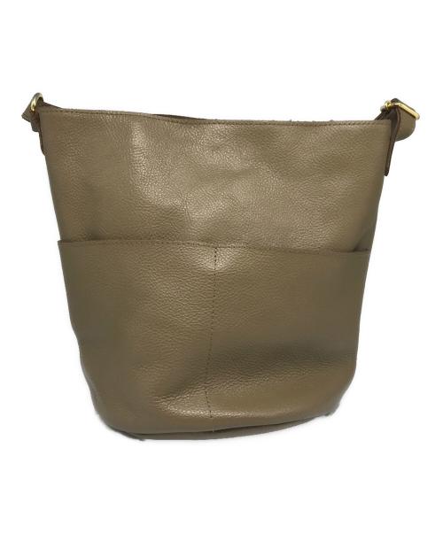 ourhome（アワホーム）ourhome (アワホーム) こだわりレザーのバケツバッグ ベージュの古着・服飾アイテム