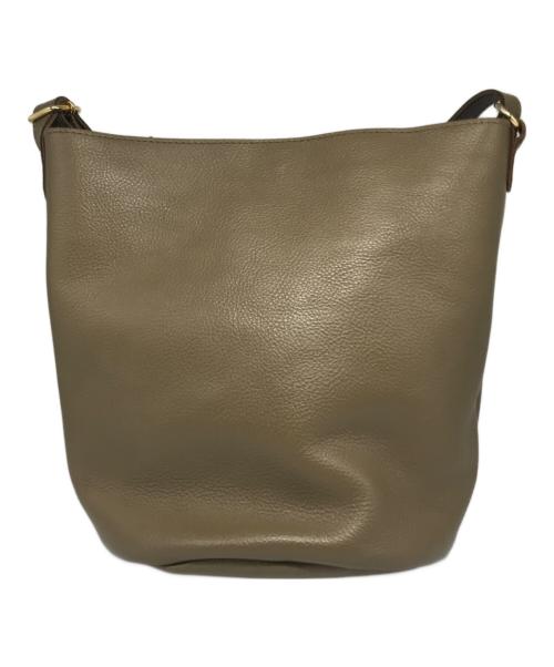 ourhome（アワホーム）ourhome (アワホーム) こだわりレザーのバケツバッグ ベージュの古着・服飾アイテム