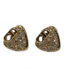 Christian Dior（クリスチャン ディオール）の古着「CDロゴピアス」｜ゴールド