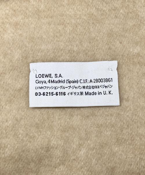 LOEWE（ロエベ）LOEWE (ロエベ) ウールカシミヤ アナグラムマフラー ベージュの古着・服飾アイテム