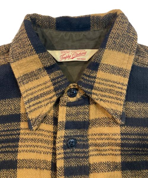 Trophy Clothing（トロフィークロージング）Trophy Clothing (トロフィークロージング) ヘビー チェック ネルシャツ イエロー×ブラック サイズ:14の古着・服飾アイテム