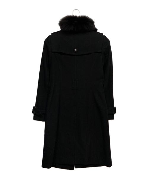 BURBERRY LONDON（バーバリーロンドン）BURBERRY LONDON (バーバリーロンドン) フォックスファーカシミヤ混コート ブラック サイズ:Mの古着・服飾アイテム