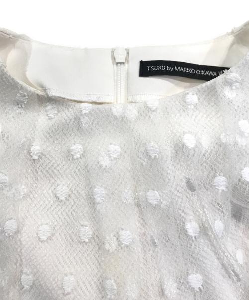 TSURU by MARIKO OIKAWA（ツルバイマリコオイカワ）TSURU by MARIKO OIKAWA (ツルバイマリコオイカワ) チュール ドット ブラウス ホワイト サイズ:Freeの古着・服飾アイテム