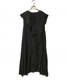 JILL STUART（ジルスチュアート）の古着「アシンメトリーラッフルワンピース」｜ブラック