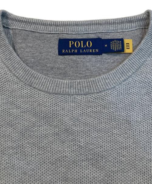 POLO RALPH LAUREN（ポロ・ラルフローレン）POLO RALPH LAUREN (ポロ・ラルフローレン) クルーネックニット グレー サイズ:Mの古着・服飾アイテム