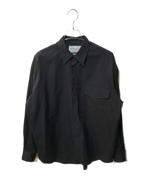 TOMORROW LAND（トゥモローランド）TOMORROW LAND (トゥモローランド) ウール レギュラーカラーシャツ ネイビー サイズ:Sの古着・服飾アイテム